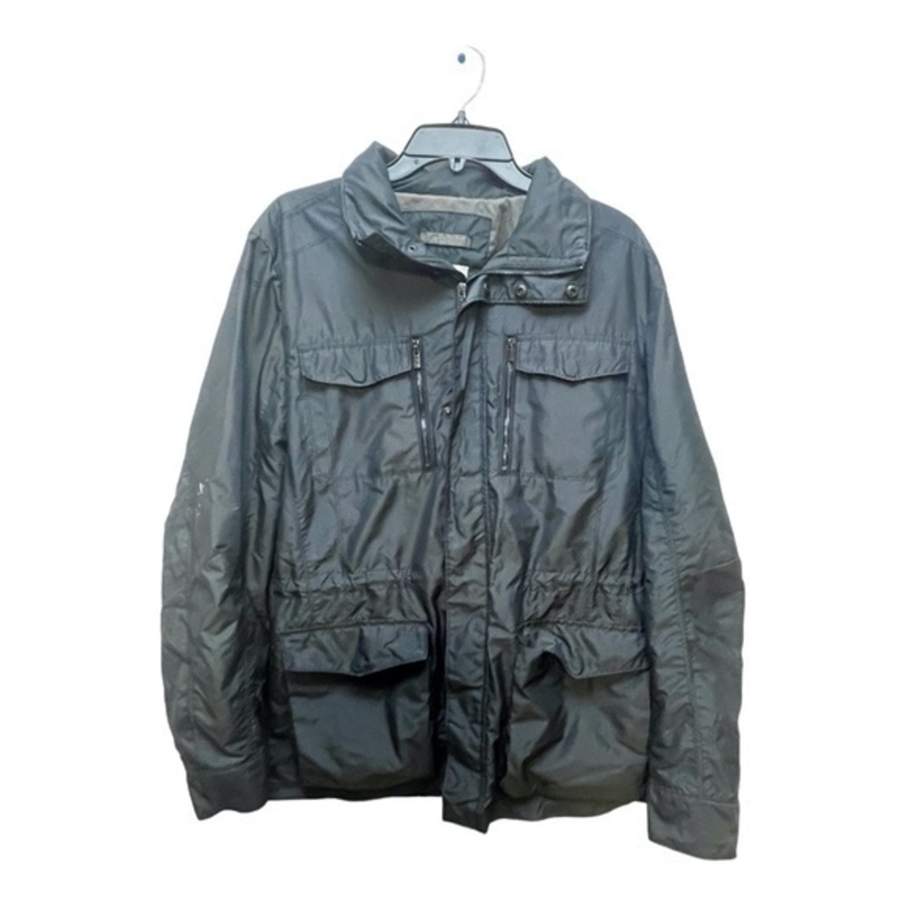 Calvin Klein Womens Lightweight Jacket Dark Grey Pockets Mid Length Size M